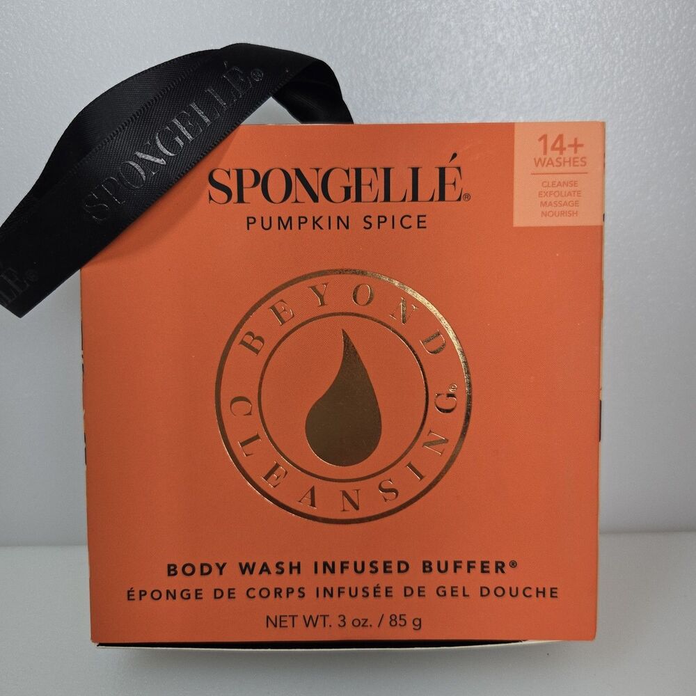 SPONGELLE Pumpkin Spice Body Wash Infused Buffer NEW 3 oz - Limited Edition